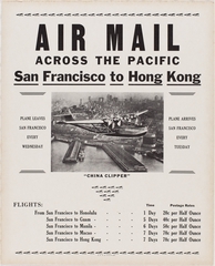 Image: poster: Pan American Airways, Air Mail across the Pacific