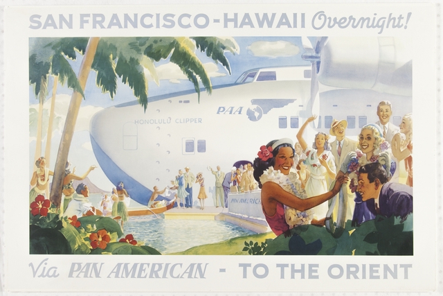 Poster: Pan American Airways, San Francisco - Hawaii Overnight