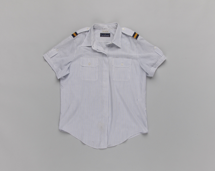 Image: flight attendant blouse: United Airlines