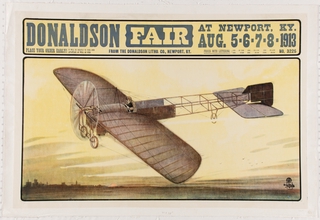 Image: poster: Donaldson Fair, Blériot XI