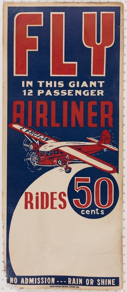 Image: poster: tri-motor airplane