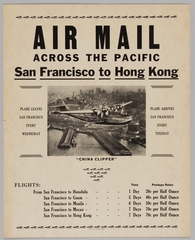 Image: poster: Pan American Airways System, Air Mail across the Pacific