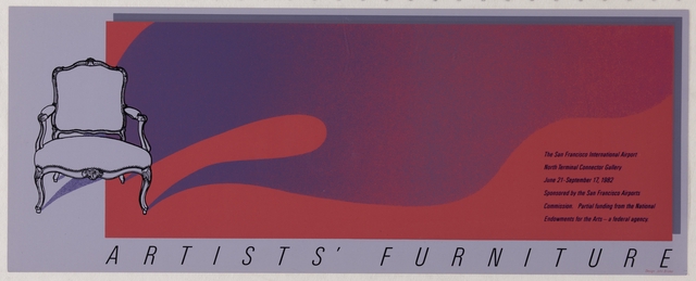 Exhibition poster: San Francisco Airport Commission, Artists’ Furniture