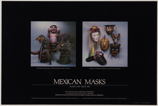Exhibition poster: San Francisco Airports Commission, Mexican Masks