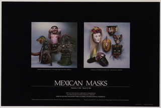 Image: exhibition poster: San Francisco Airports Commission, Mexican Masks