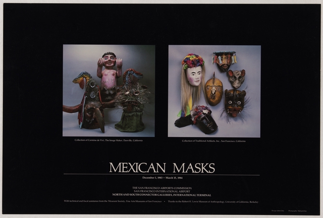 Exhibition poster: San Francisco Airports Commission, Mexican Masks