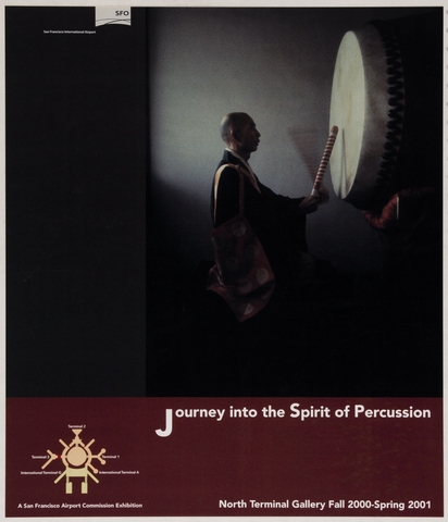 Exhibition poster: San Francisco Airport Commission, Journey into the Spirit of Percussion
