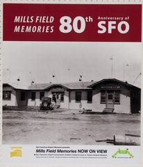 Image: exhibition poster: San Francisco Airport Museums, Mills Field Memories