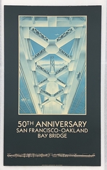 Image: poster: San Francisco-Oakland Bay Bridge, 50th anniversary