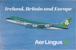 Image: poster: Aer Lingus, Boeing 747-100, Ireland, Britain and Europe
