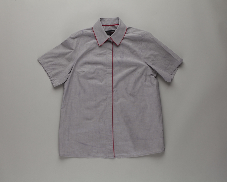 Image: flight attendant blouse: Virgin America (maternity)