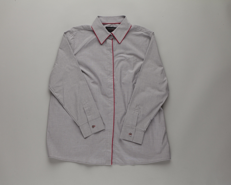 Image: flight attendant blouse: Virgin America (maternity)