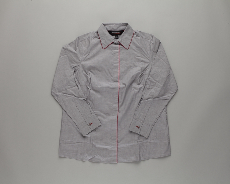 Image: flight attendant blouse: Virgin America (maternity)