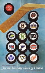 Image: poster: United Air Lines, hockey