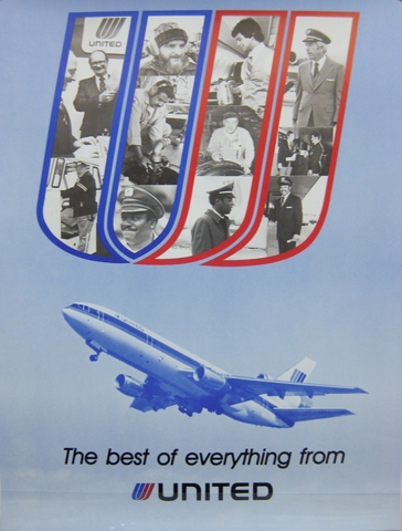 Poster: United Airlines, McDonnell Douglas DC-10-10