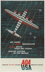 Image: poster: American Overseas Airlines (AOA)