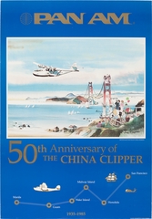 Image: poster: Pan American World Airways, 50th anniversary of the China Clipper