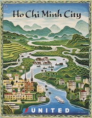 Image: poster: United Airlines, Ho Chi Minh City