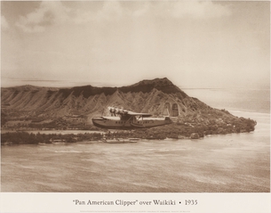 Image: poster: Bishop Museum, Pan American Clipper
