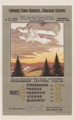 Image: poster: Air France, Compagne Franco-Roumaine de Navigation Aerienne