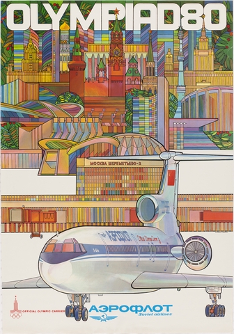 Poster: Aeroflot Soviet Airlines, Olympics