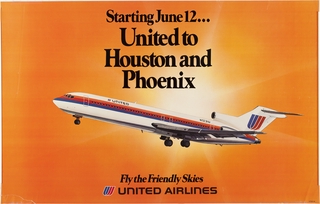 Image: poster: United Airlines, Houston and Phoenix