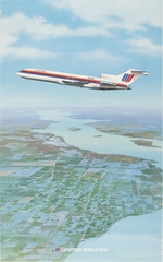 Image: poster: United Airlines, Boeing 727-200