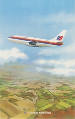 Image: poster: United Airlines, Boeing 737-200