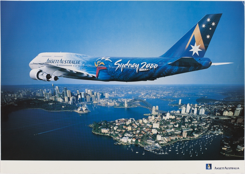 Image: poster: Ansett Australia, 2000 Summer Olympic Games in Sydney