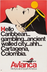 Image: poster: Avianca Airlines, Caribbean and Colombia