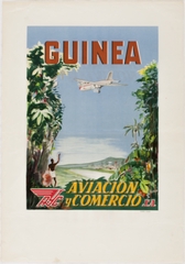 Image: poster: Aviacion y Comerico, Guinea