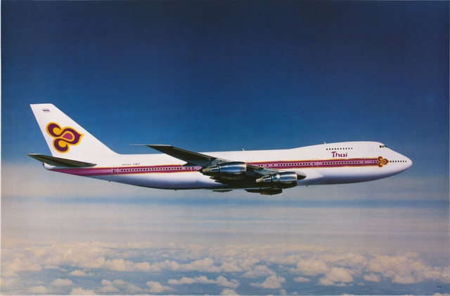 Poster: Thai Airways International, Boeing 747-200