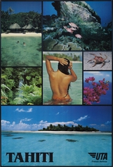 Image: poster: UTA (Union de Transports Aériens), Tahiti