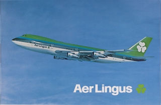 Image: poster: Aer Lingus, Boeing 747-100