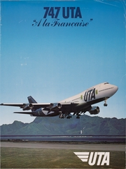 Image: poster: UTA (Union de Transports Aériens), Boeing 747