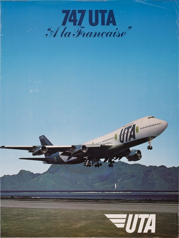 Poster: UTA (Union de Transports Aériens), Boeing 747