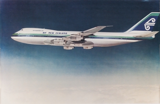 Image: poster: Air New Zealand, Boeing 747-200