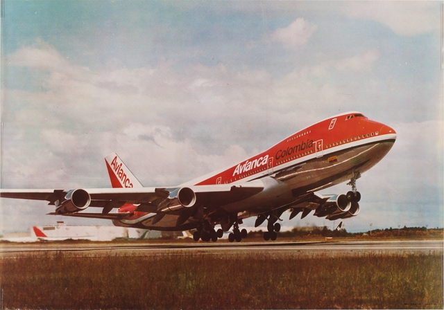 Poster: Avianca Airlines, Boeing 747-200