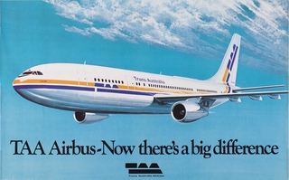 Image: poster: Trans Australia Airlines (TAA), Airbus A300