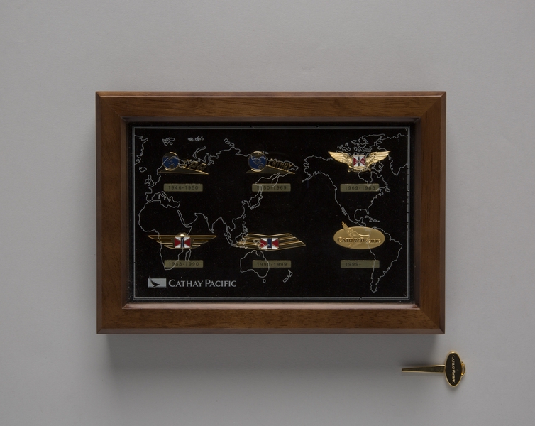 Image: commemorative airline pins: Cathay Pacific Airways