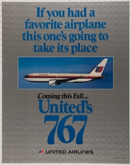 Image: poster: United Airlines, Boeing 767