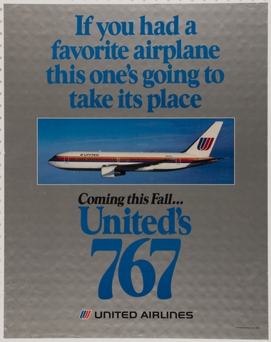 Poster: United Airlines, Boeing 767