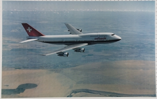 Image: poster: Swissair, Boeing 747-300
