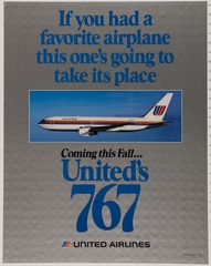 Image: poster: United Airlines, Boeing 767