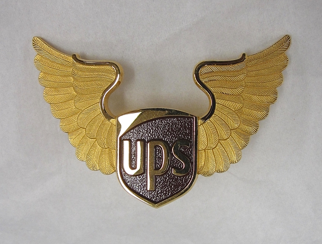 Flight officer cap badge: UPS Cargo