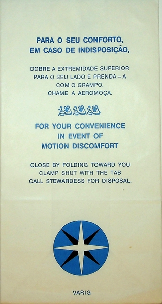 Image: airsickness bag: VARIG