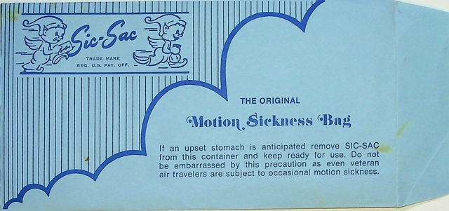 Motion sickness bag: Sic-Sac