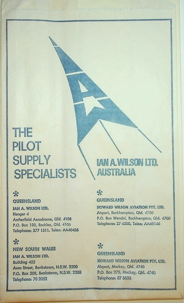 Image: airsickness bag: Ian A. Wilson, Ltd.