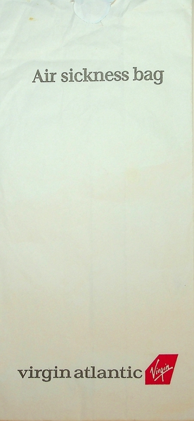 Image: airsickness bag: Virgin Atlantic