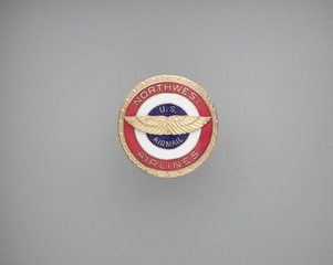 Image: flight officer cap badge: Northwest Airlines